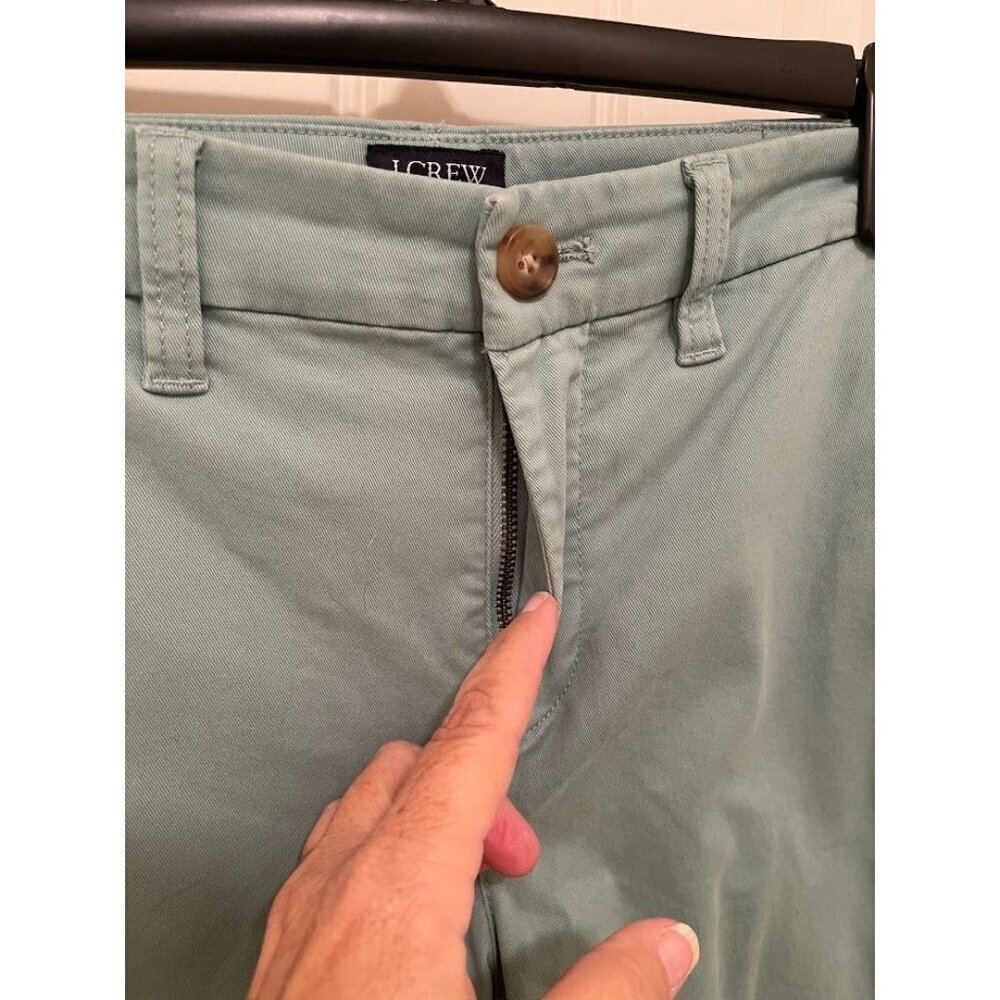 J.Crew High-Rise Girlfriend Chino Pants Size 2 Mint Green Cotton Blend Womens - Picture 2 of 9